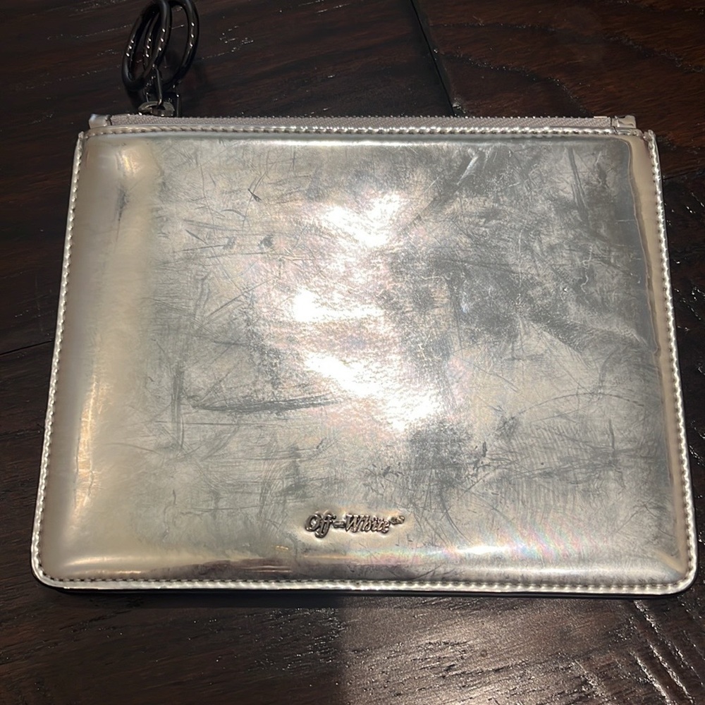 Off White Reflective Mirror "Flat Pouch " - image 7